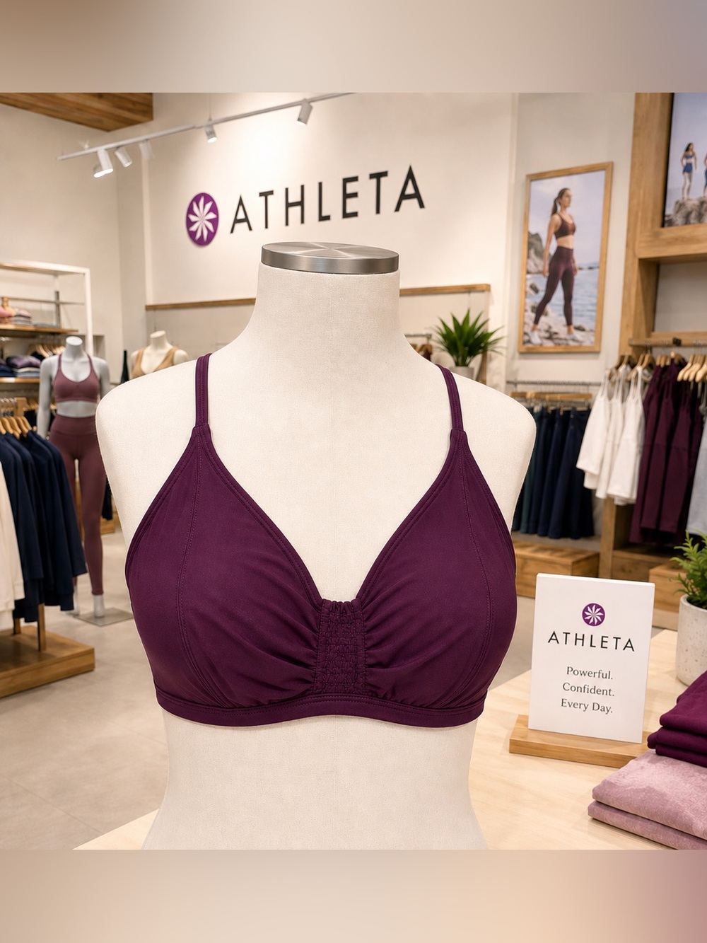 Athleta Plum Bikini Top D / DD